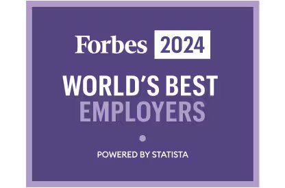 Forbes worlds best employers 2024 award logo