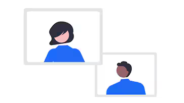 2 people in 2 different screens